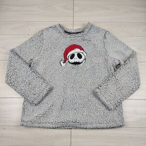 Disney Night Before‎ Christmas Womens Medium 8-10 Sleepwear Sherpa Sweater Furry